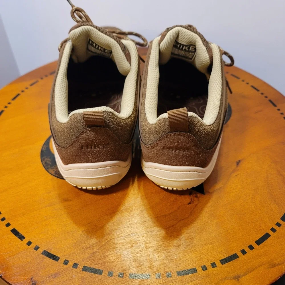 Hike Footwear Men 10 10.5 Barefoot Wide Toe Box Brown Suede Minimalist Sneakers